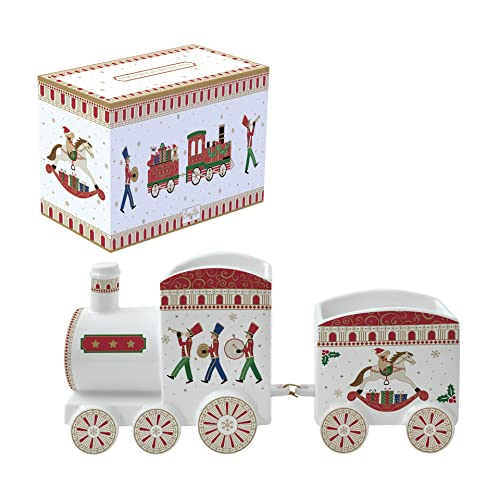 Easy Life Set mit kleinem Zug, dekorativ, Maße: 25,5 x 8 x 12,5 cm, aus Porzellan Polar Express von Easy Life