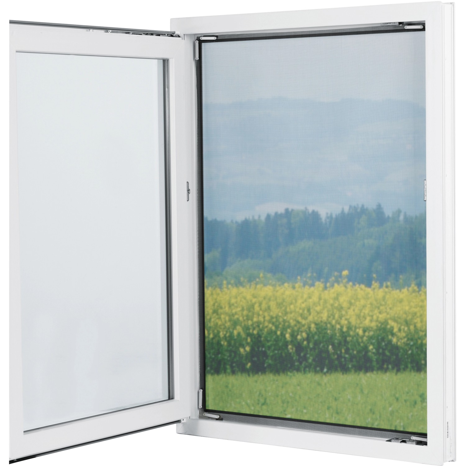 Easymaxx Fenster-Moskitonetz Magic Klick Schwarz 150 cm x 130 cm von -