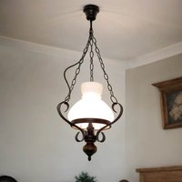 Echt-Holz Hängelampe Glas Metall Landhausstil E27 Echt-Holz Hängelampe Glas Metall Landhausstil E27 von Easylight