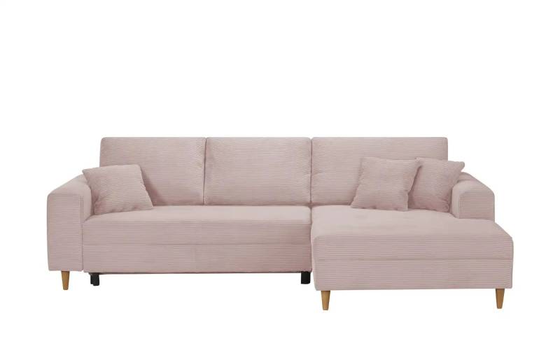 Ecksofa mit Schlaffunktion  Benedita ¦ rosa/pink ¦ Maße (cm): B: 275 H: 91 T: 173.0 Polstermöbel > Sofas > Ecksofas - Höffner