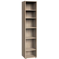 Eckregal inkl. 5 Einlegeböden Höhe ca. 185 cm MULTIRAUMKONZEPT von Wimex / Eiche Sägerau NB