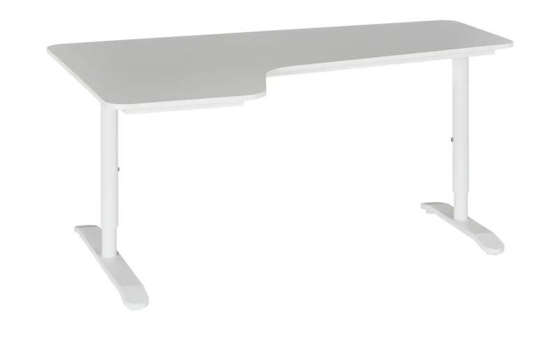 Eckschreibtisch  Main ¦ weiß ¦ Maße (cm): B: 160 H: 65 T: 110.0 Tische > Schreibtische - Höffner