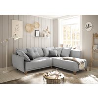 ED EXCITING DESIGN Ecksofa "Pamplona L-Form", mit Bettfunktion, Bettkasten, Rücken- und Zierkissen, frei im Raum von Ed Exciting Design