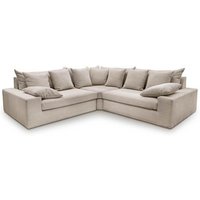 Ecksofa Cord Beige 301 x 301 cm AVELLINO