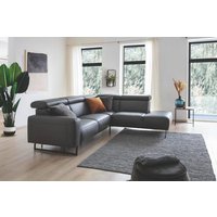 Ecksofa Ledersofa Anthrazit Grau 266x229cm Bonaire