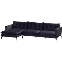 Ecksofa Ottomane links SAN DIEGO  Microfaser soft anthrazit