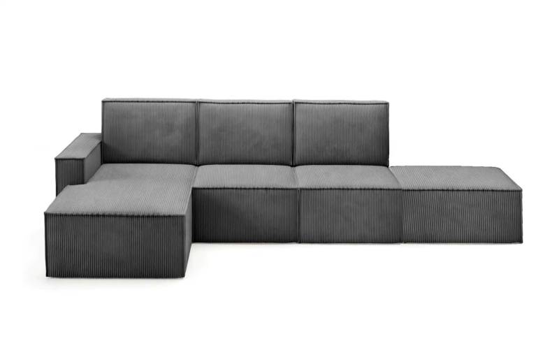 Ecksofa mit Pouf Orto ¦ grau ¦ Maße (cm): B: 329 H: 93 Polstermöbel > Sofas > Ecksofas - Möbel Kraft
