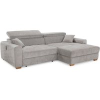 Ecksofa hellgrau Flachgewebe B/H/T: ca. 277x109x187 cm Ecksofa hellgrau Flachgewebe B/H/T: ca. 277x109x187 cm