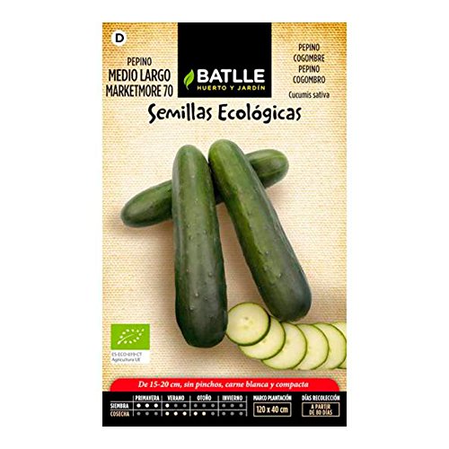 Bio Samen - Gurke Marketmore 70 (95 Samen - Bio) von Semillas Batlle