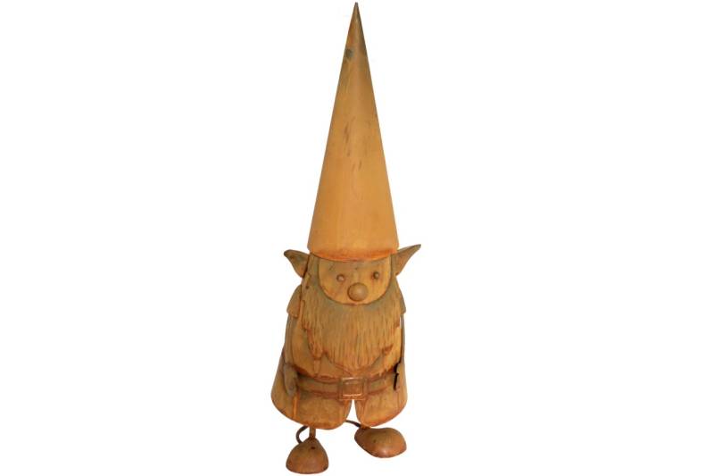 Edelrost Weihnachts-Wichtel mit Wackeleffekt 64cm Dekofigur