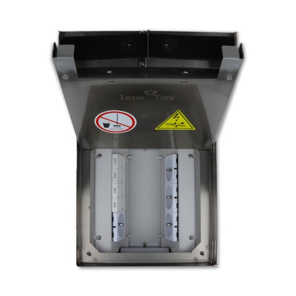 Edelstahl Bodentank mit VDE Steckdosen + LAN Modulen LX-HTD-501-STK-CAT Edelstahl Bodentank mit VDE Steckdosen + LAN Modulen LX-HTD-501-STK-CAT