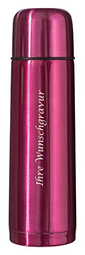 Edelstahl Isolierkanne mit Gravur / Thermosflasche / Thermoskanne / Farbe: pink Edelstahl Isolierkanne mit Gravur / Thermosflasche / Thermoskanne / Farbe: pink