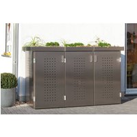 Edelstahl Mülltonnenbox Serie Binto 1er Box Pflanzschale