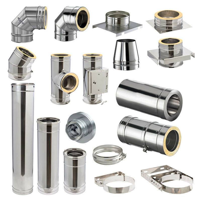 Edelstahlschornstein DW Complete alle Teile doppelwandig 130-180mm Edelstahlschornstein DW Complete alle Teile doppelwandig 130-180mm von KaminStore24