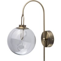 Edle LED Wandleuchte Glas Kugel Schirm in Messing von Glasberg