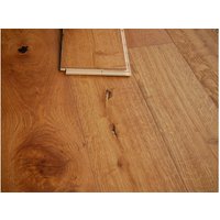 Eiche Parkett, Landhausdiele, Country, 14 x 190 x 1900 mm, 3 mm Nutzschicht, gebürstet, geräuchert, natur geölt (2,888 m² pro Paket) von woodstore24