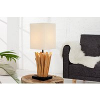 Eindrucksvolle Tischlampe Modern echtes Holz 45cm von Invicta Interior