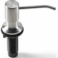 Eingebauter Spülmittelspender für die Küchenspüle (Edelstahl aus gebürstetem Nickel) aus Edelstahl, mit 500-ml-Reservoir mit großem Fassungsvermögen,
