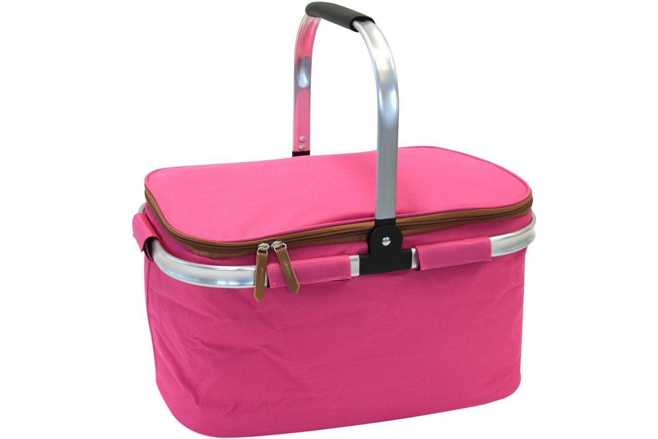 Einkaufs Korb Premium 23L faltbar Pink Einkaufskorb isoliert 46 cm