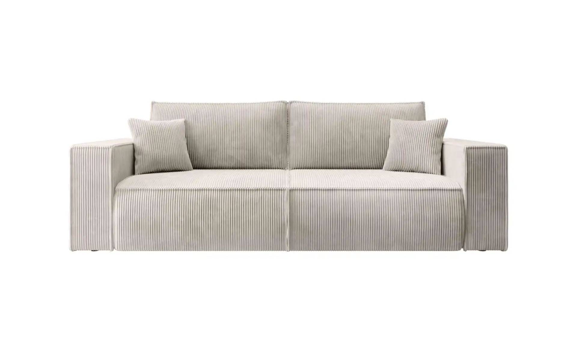 Einzelsofa mit Schlaffunktion Farese ¦ creme ¦ Maße (cm): B: 257 H: 85 Polstermöbel > Sofas > 3-Sitzer - Höffner