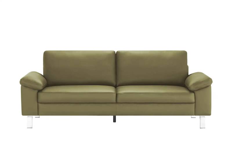 Einzelsofa aus Echtleder  ¦ grün ¦ Maße (cm): B: 228 H: 86 T: 97.0 Polstermöbel > Sofas > 3-Sitzer - Möbel Kraft