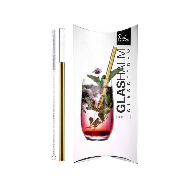 Eisch GLAS-TRINKHALM Gold