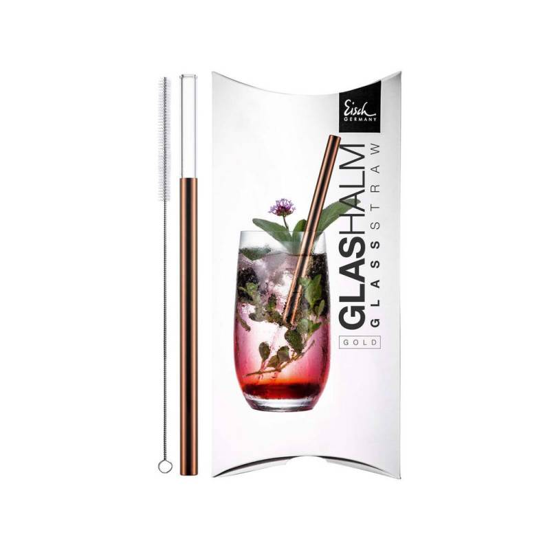 Eisch GLAS-TRINKHALM Kupfer