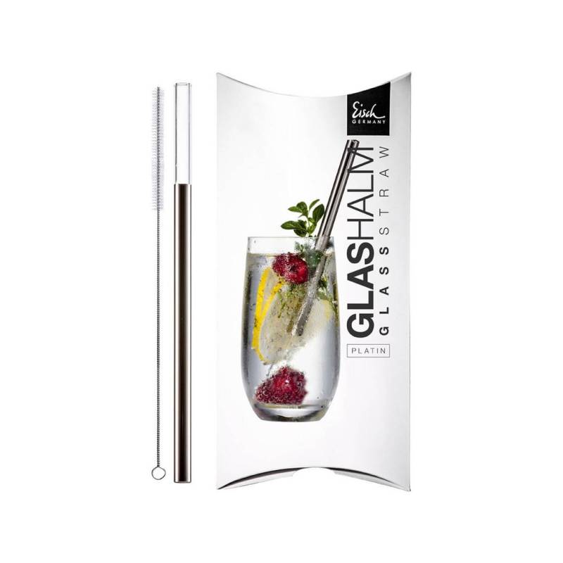 Eisch GLAS-TRINKHALM Platin