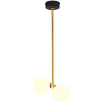 Elegante Deckenlampe Messing Glas in Schwarz Gold G9 von Zaklad Wielobranzowy Export-Import-Jupiter