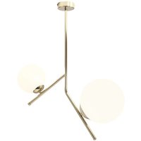 Elegante Deckenlampe in Gold Weiß E14 E27 L:50 cm Glas Elegante Deckenlampe in Gold Weiß E14 E27 L:50 cm Glas von ALDEX