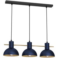 Elegante Hängelampe Dunkelblau Gold E27 64 cm lang von Luminex