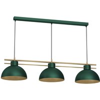 Elegante Hängelampe Dunkelgrün Gold E27 115 cm lang von Luminex