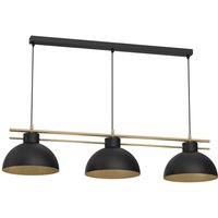Elegante Hängelampe Metall Schwarz Gold E27 115 cm von Luminex