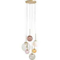 Elegante Hängelampe in Gold Weiß Schwarz Bernstein von ALDEX