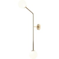 Elegante Wandlampe Metall Glas in Gold E14 99 cm hoch von ALDEX
