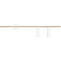 Elegante Wandlampe Metall in Messing Weiß GU10 2-flammig Elegante Wandlampe Metall in Messing Weiß GU10 2-flammig von ALDEX