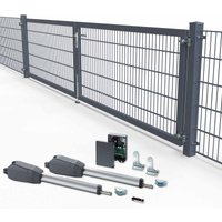 Elektr. Kombitor Premium, 2-flg., Breite 4000 mm 1000 mm RAL 6005 Moosgrün Zum Einbetonieren Elektr. Kombitor Premium, 2-flg., Breite 4000 mm 1000 mm RAL 6005 Moosgrün Zum Einbetonieren