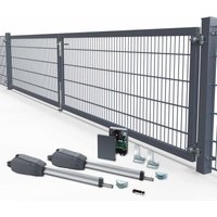 Elektr. Kombitor Premium, 2-flg., Breite 5000 mm 1800 mm RAL 6005 Moosgrün Zum Einbetonieren