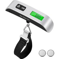 Elektronischer Koffer, tragbare Waage, max. 50 kg, Kofferwaage mit LCD-Bildschirm mit Hintergrundbeleuchtung und Tara-Funktion für Post- und