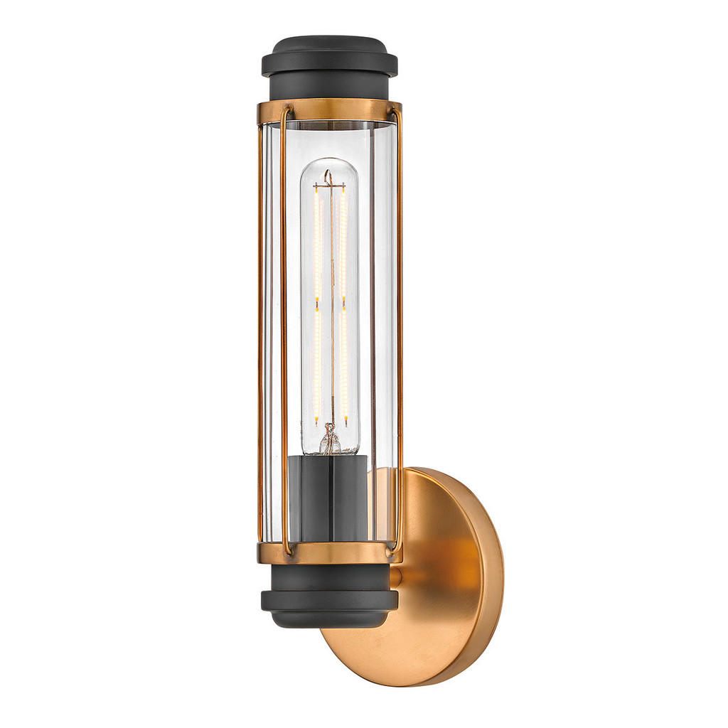 Elstead Lighting BADEZIMMER-WANDLEUCHTE Schwarz, Messing