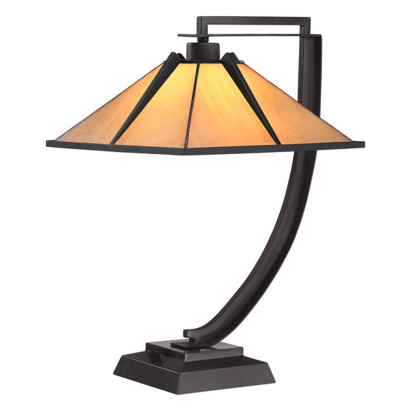 Elstead Lighting TISCHLEUCHTE Dunkelbraun, Bernstein
