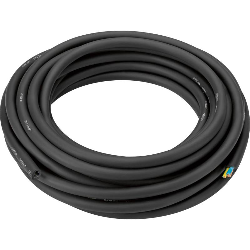 Erdkabel 3 x 1,5 mm² (H07RN-F3G1.5mm²) Schwarz 10 m