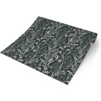 Erismann Vliestapete Floral schwarz silber B/L: ca. 53x1005 cm von Erismann