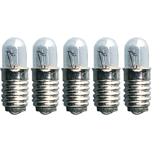 Ersatzlampen 5er Pack - E5 - 12V - 0,8W - klar - H: 1,5cm - D: 0,6cm von StarTrading