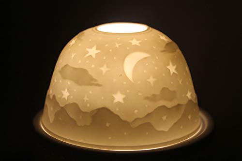 Erzgebirge Kerzenhalter 'Dome-Light' Sternenhimmel, Weiß, Porzellan, Glossy Finish, Casual Anlass, Tischplatte Erzgebirge Kerzenhalter 'Dome-Light' Sternenhimmel, Weiß, Porzellan, Glossy Finish, Casual Anlass, Tischplatte von Hädicke