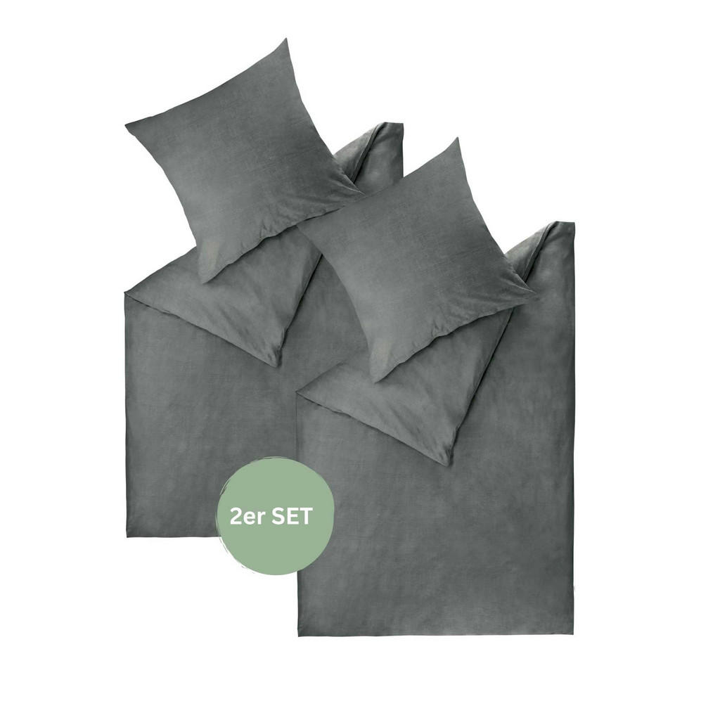 Esprit Renforce, Anthrazit, Textil, 135x200 cm, Oeko-Tex® Standard 100, Schlaftextilien, Bettwäsche, Bettwäsche von Esprit