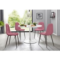 INOSIGN Essgruppe, (Set, 5 tlg.), mit rundem Tisch in weiß Hochglanz von Inosign
