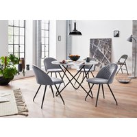 INOSIGN Essgruppe "Emmajonas" Set, 5 Stk. tlg. moderner runder Tisch in Marmoroptik INOSIGN Essgruppe "Emmajonas" Set, 5 Stk. tlg. moderner runder Tisch in Marmoroptik von Inosign