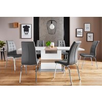 INOSIGN Essgruppe "Perez/Lila", (Set, 5 tlg.), mit 4 Stühlen, Tisch ausziehbar, Breite 160-200 cm von Inosign