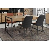 Esstisch HIGH ROCK von Forte braun/schwarz